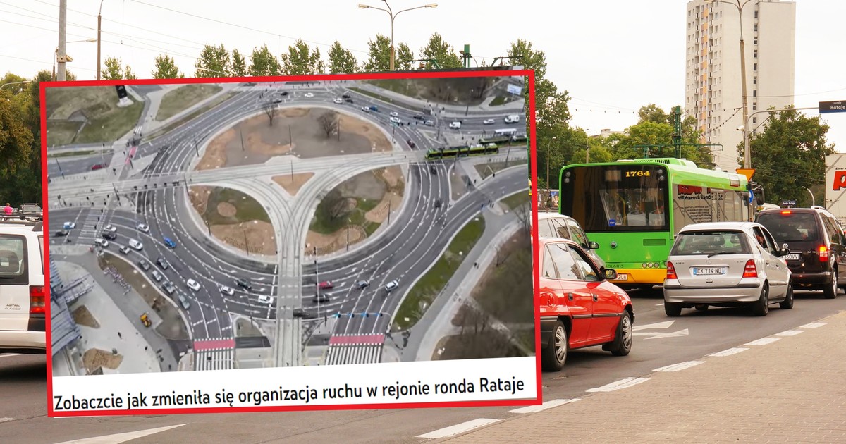 Rondo Rataje w Poznaniu jest wyjątkowo problematycznym miejscem na drogowej mapie miasta (Screen: Youtube.com/PoznanskieInwestycjeMiejskie)