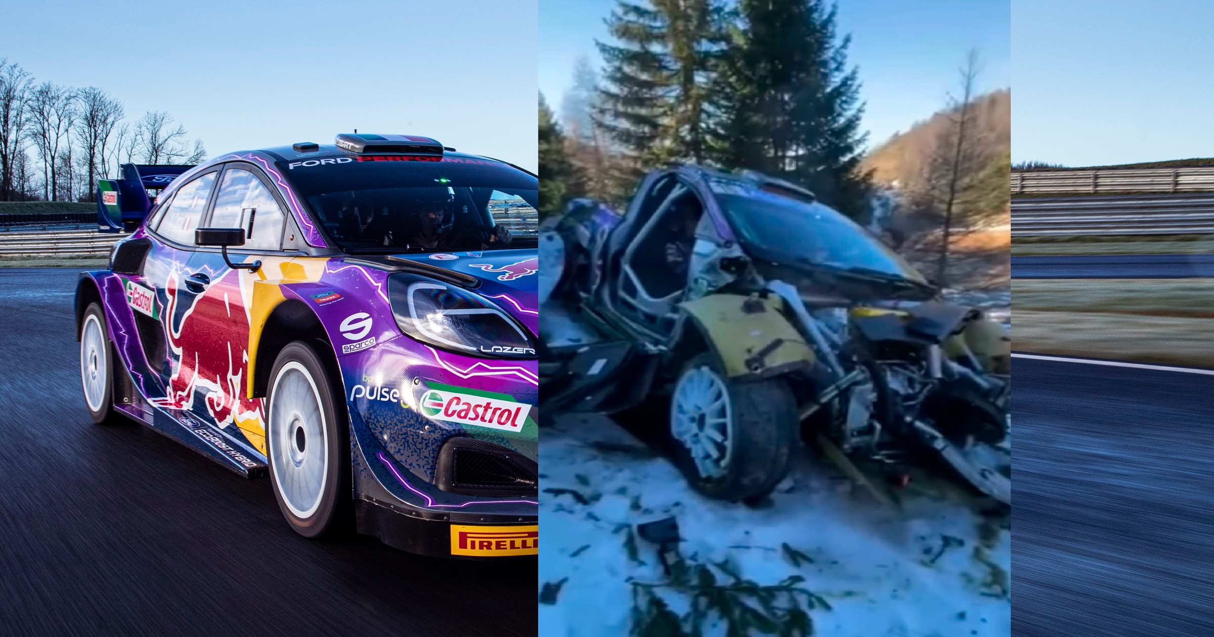 zniszczony Ford Puma Rally1