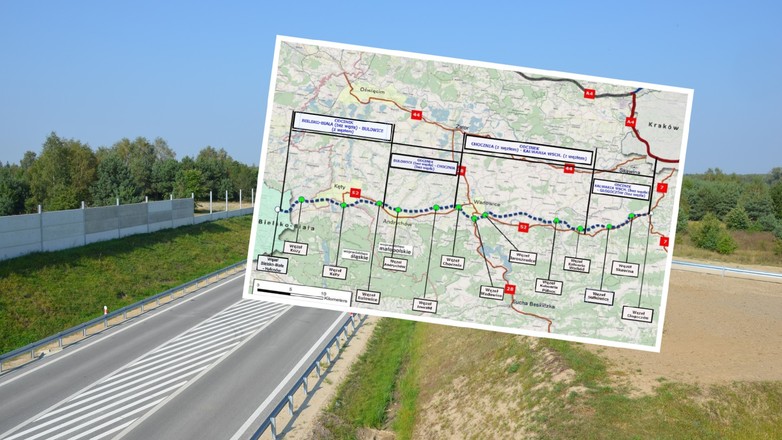 Droga S52 między węzłami Bielsko-Biała Hałcnów i Bulowice