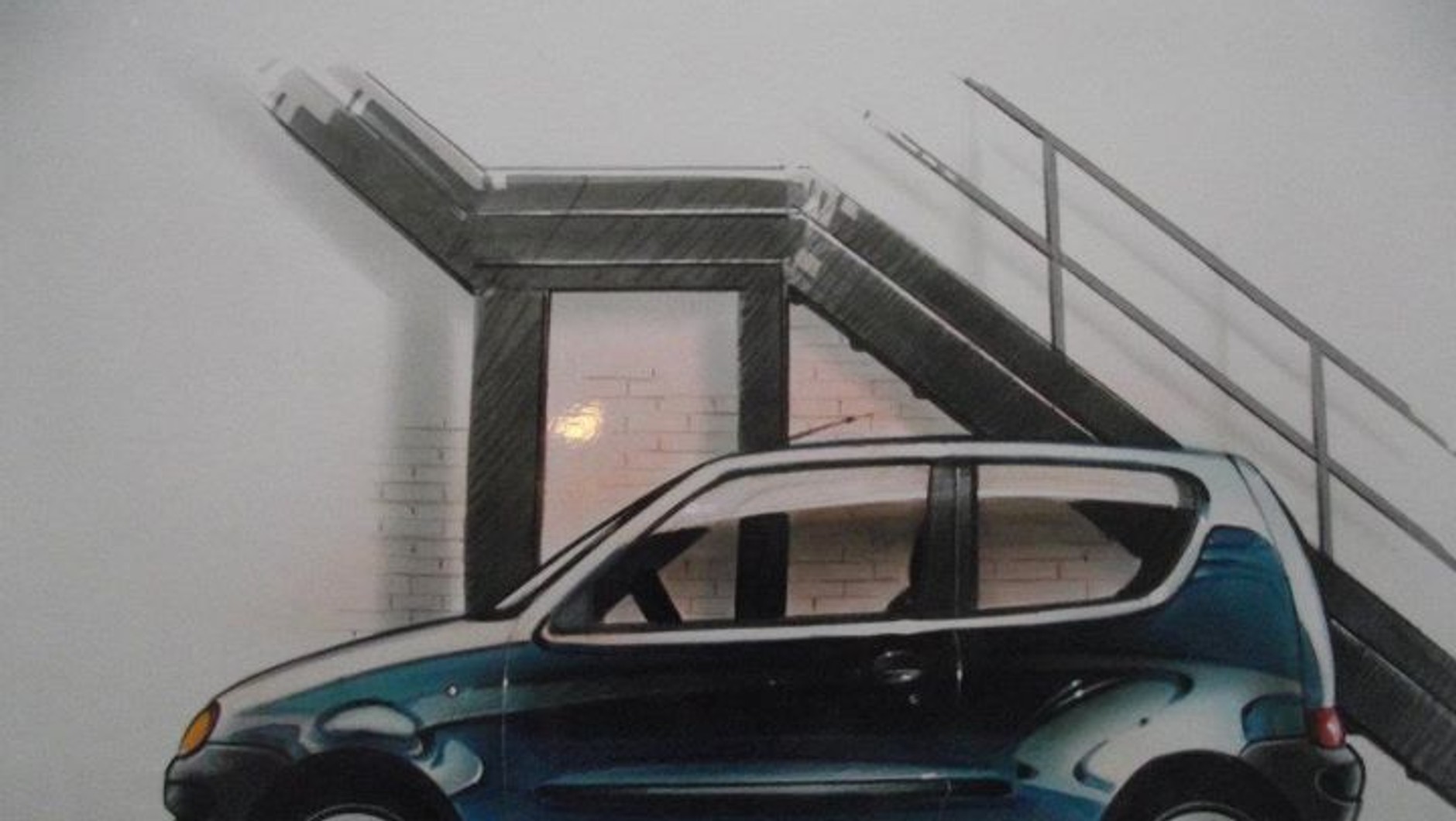 Fiat Seicento, rysunek Luciano Bove