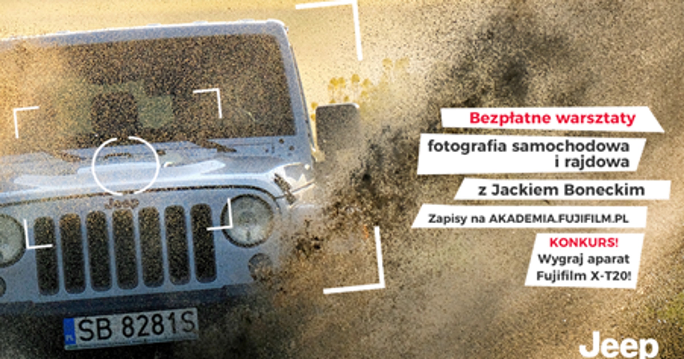 Fujifilm i Jeep zapraszają na cykl bezpłatnych warsztatów z fotografii rajdowej
