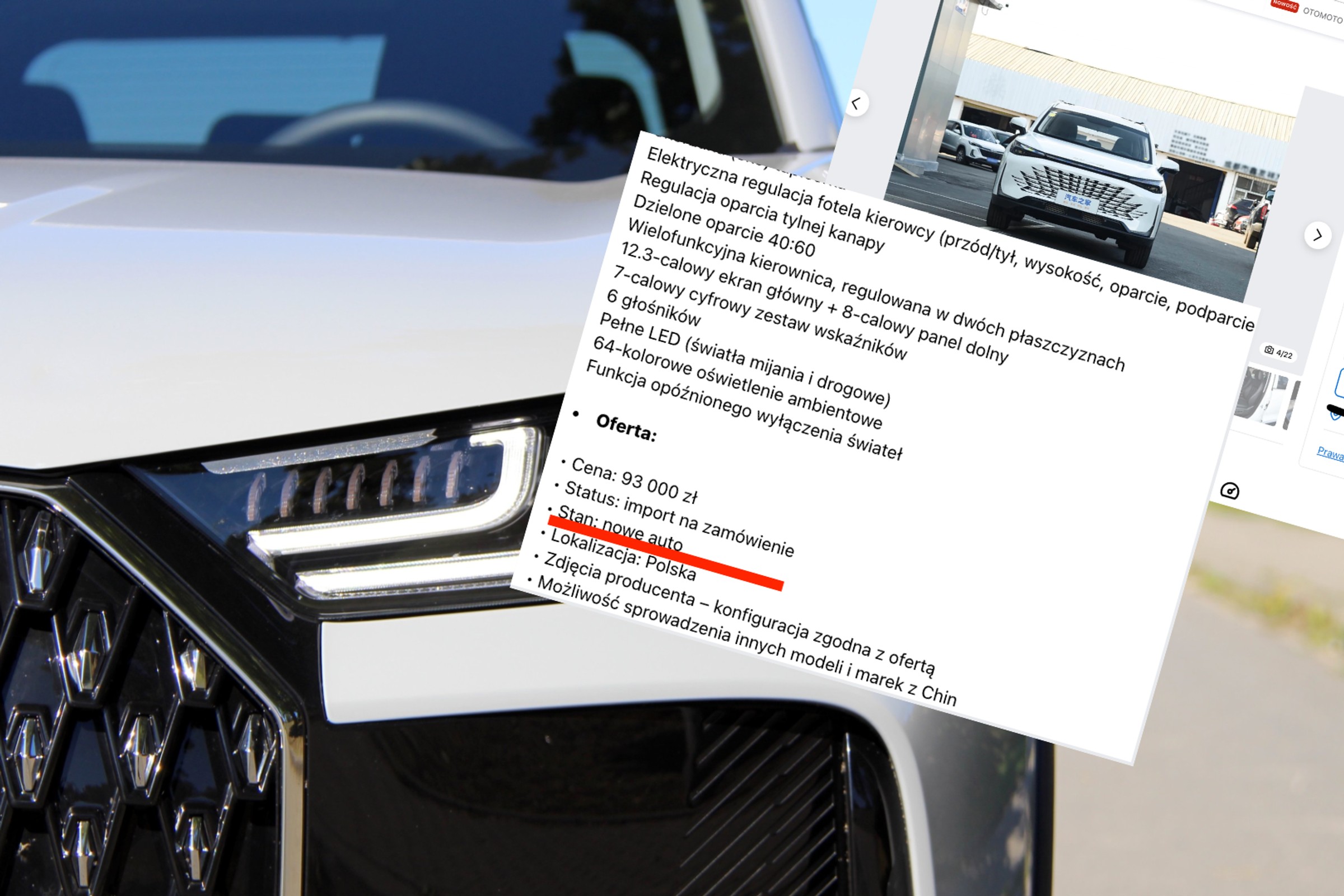 Chiński przekręt. "Używane" auta bez przebiegu w ogłoszeniach i... na celowniku służb