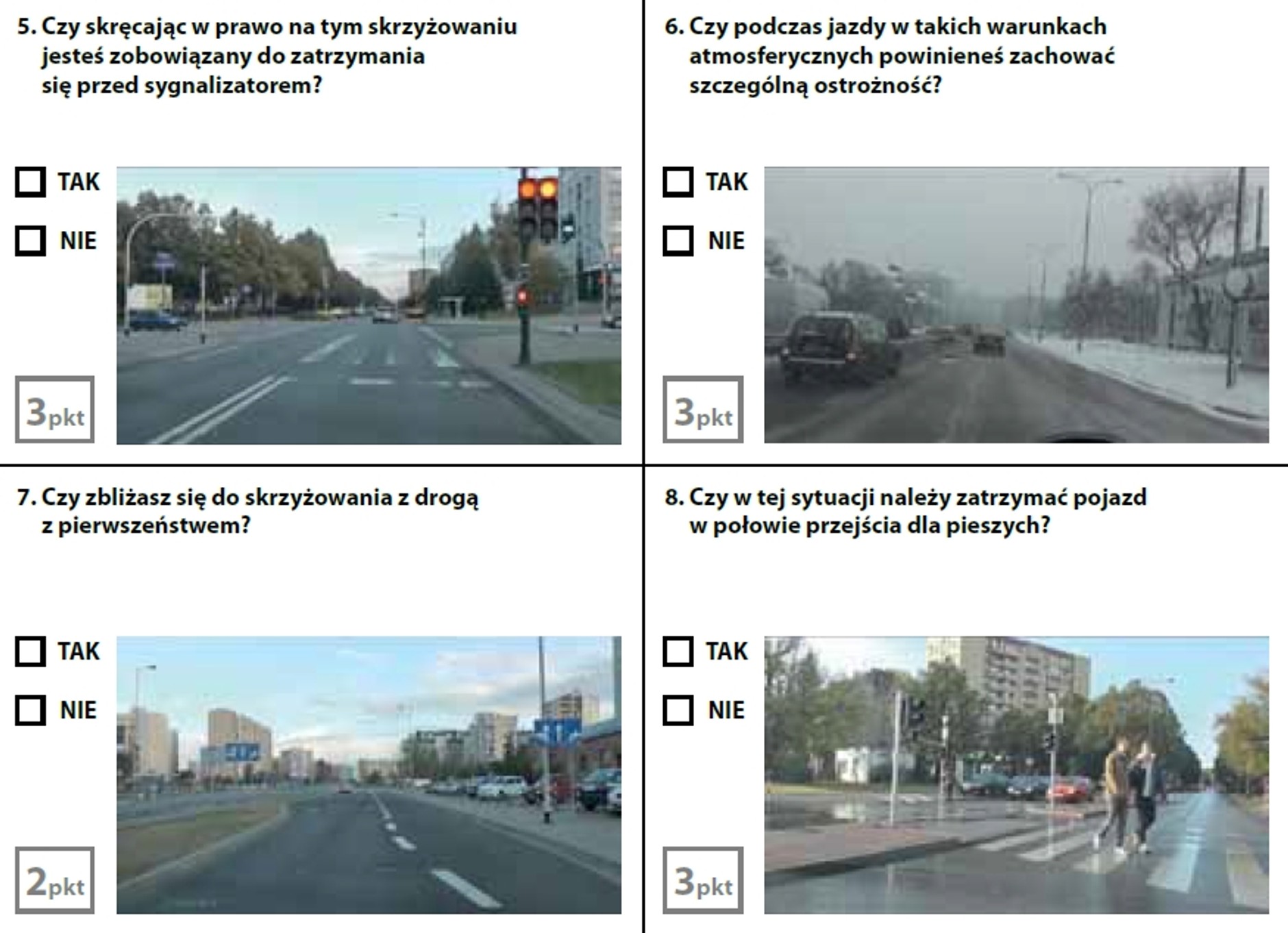 Egzamin teoretyczny na prawo jazdy - zestaw 4