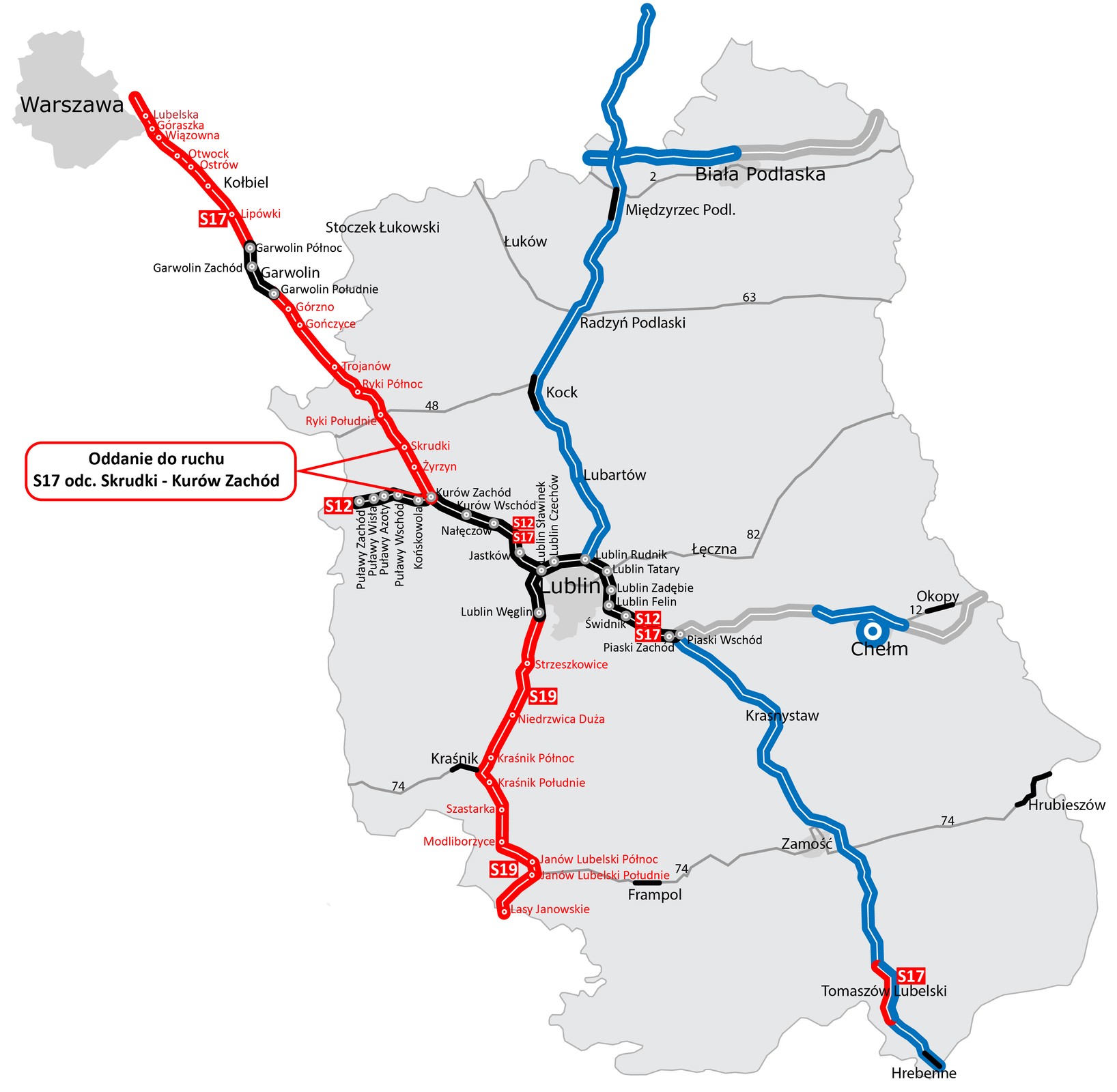 Droga S17 odcinek Skrudki - Kurow