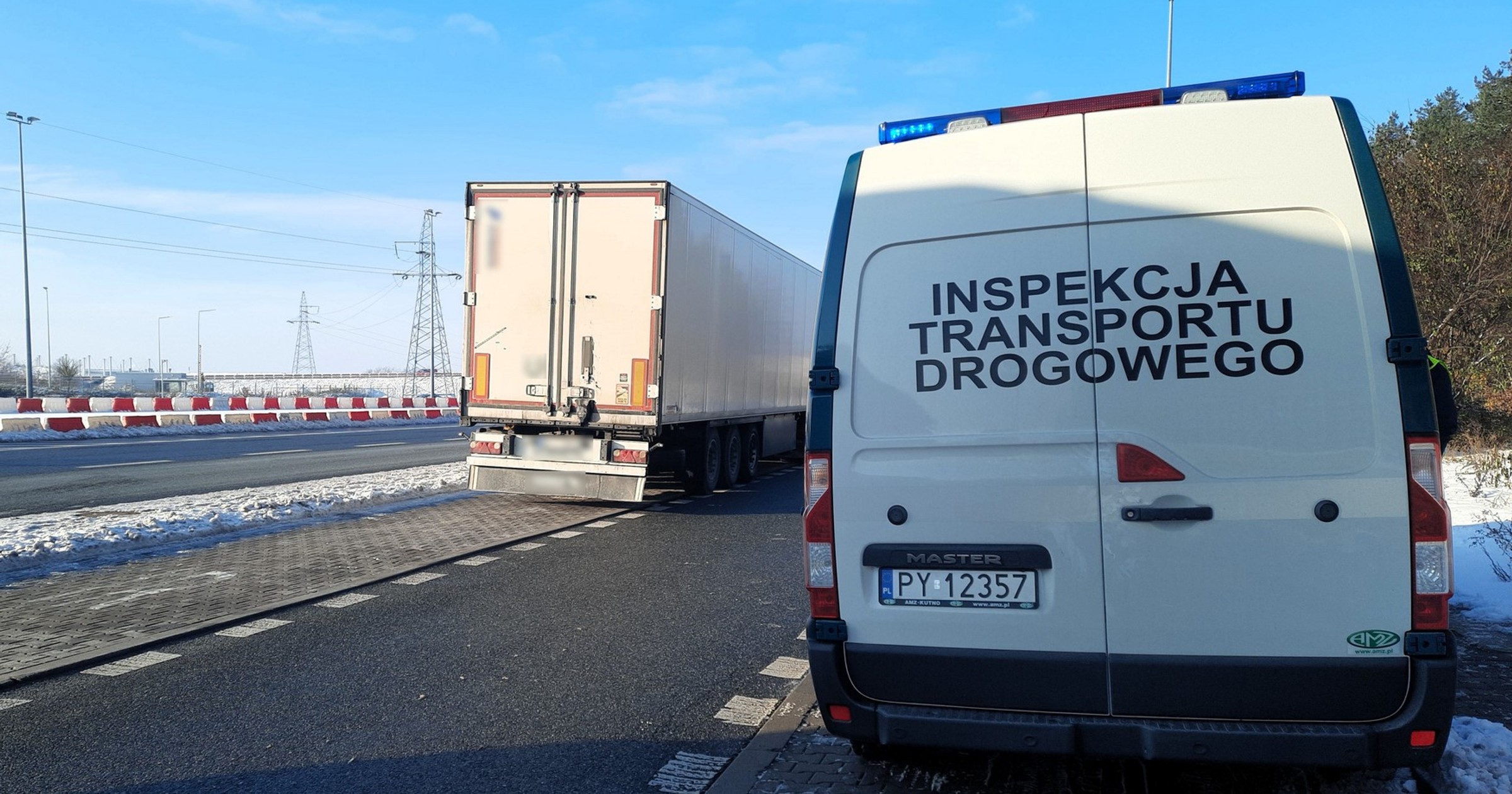 Łotewska ciężarówka zatrzymana do kontroli przez ITD