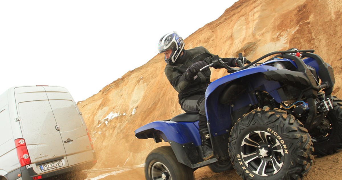 Yamaha Grizzly kontra Volkswagen Crafter: niepokonani