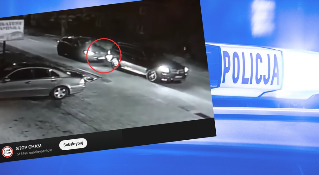 Mężczyzna nagle zahamował. Jest finał sprawy (fot. screen z YouTube/STOP CHAM)