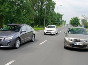 Chevrolet Cruze, Citroen C-Elysee, Renault Fluence – porównanie trzech kompaktowych sedanów