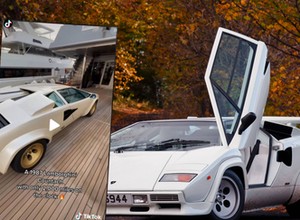 Lamborghini Countach na luksusowym jachcie. Nagranie narobiło szumu w sieci