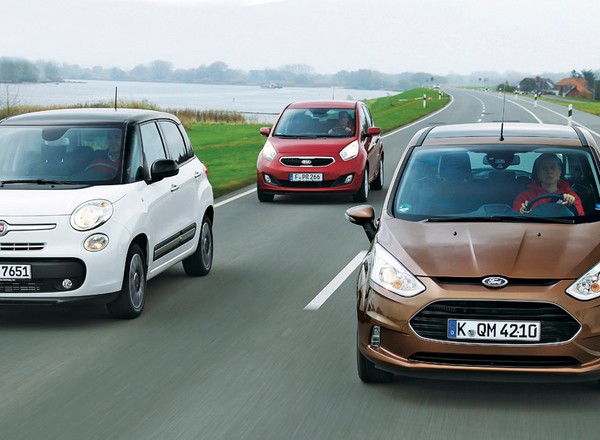Fiat 500L kontra Kia Venga i Ford B-Max: Nieduże, lecz praktyczne