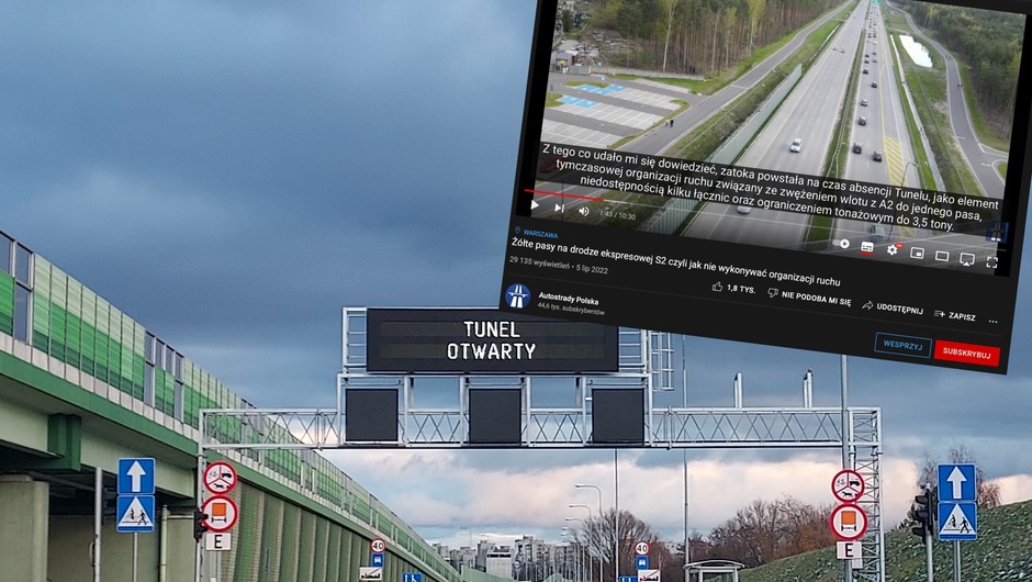 Chociaż tunel pod Ursynowem już funkcjonuje, to zatoka na drodze S2, która miała obowiązywać do czasu otwarcia tunelu, wciąż jest i utrudnia ruch