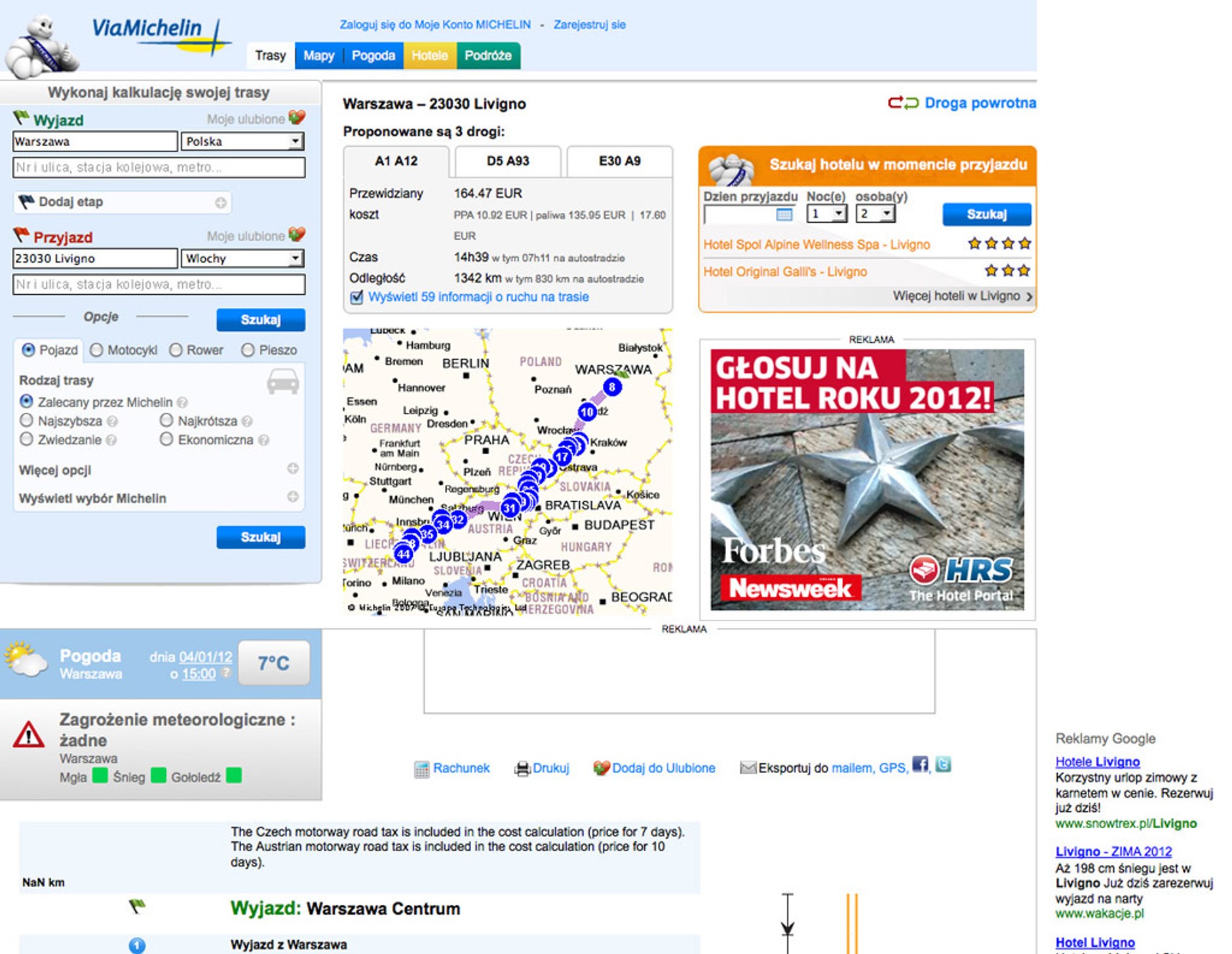 Samochodem na narty: zimowe ferie za granicą