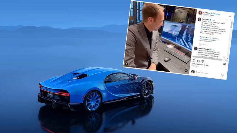 Uchwyt na kubek w Bugatti Chironie