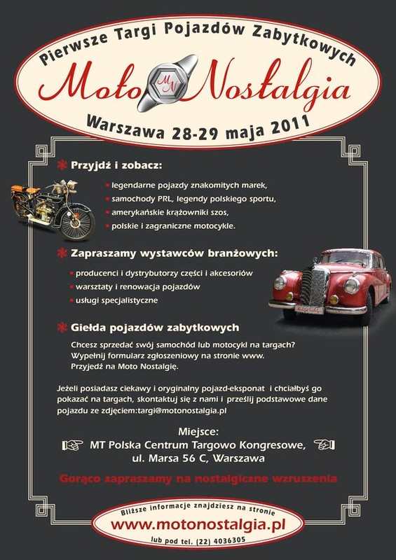 Moto Nostalgia 2011 w Warszawie (28-29.V)