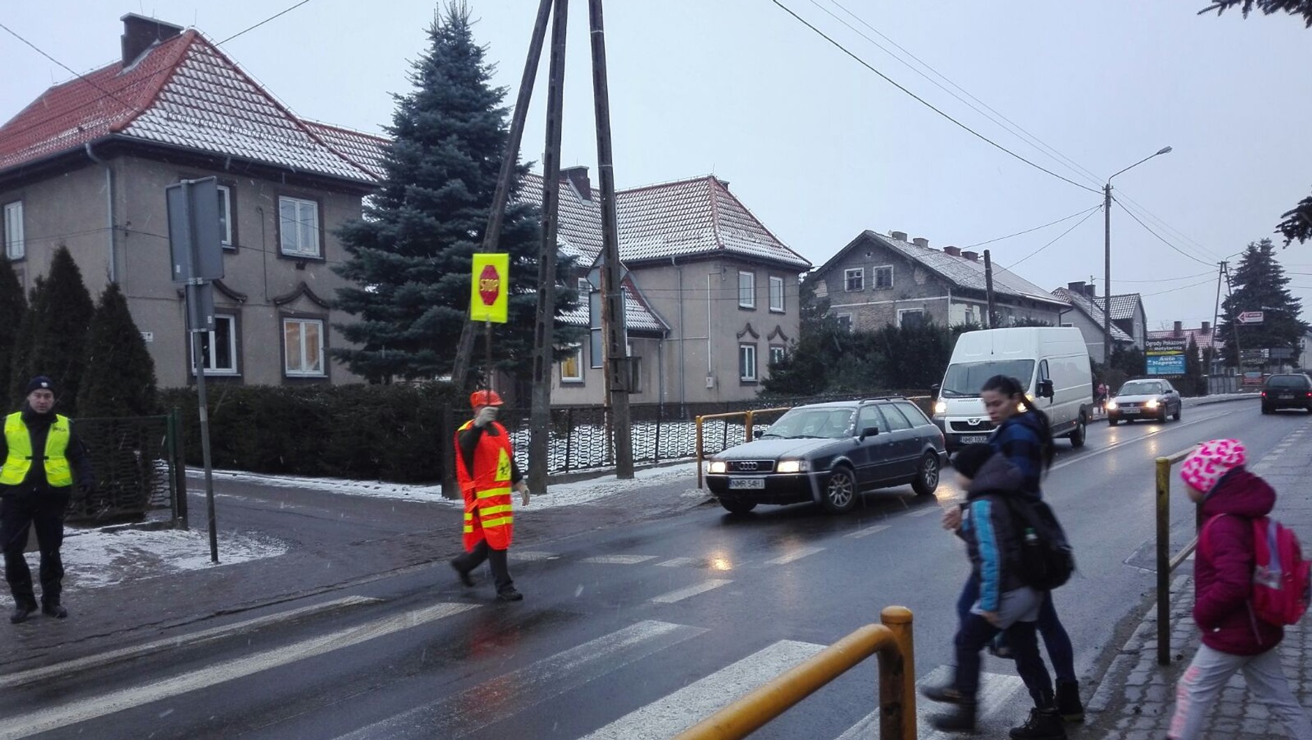 "Pan stopek" na przejściu dla pieszych w Marcinkowie