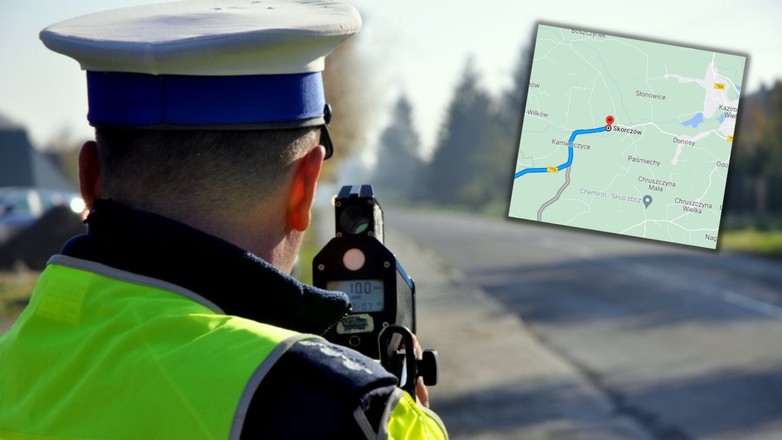 Pan Andrzej chciał zwrócić uwagę policji. Dostał mandat (Screen: Google Maps)