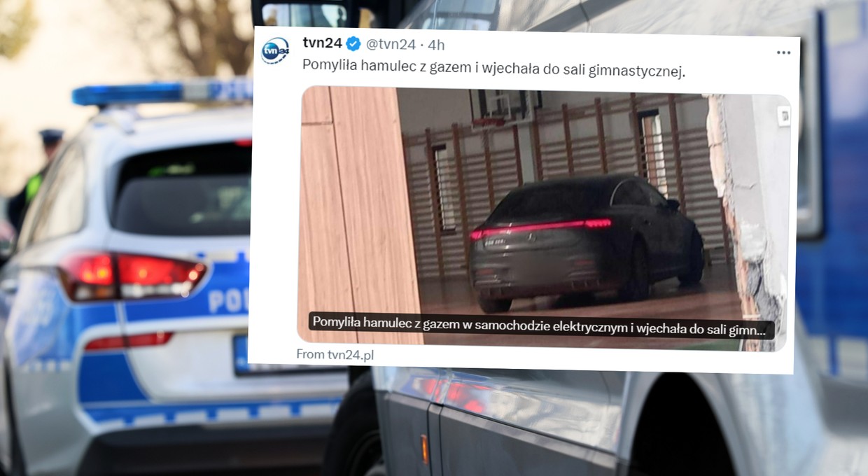 Wjechała autem do sali gimnastycznej. Popełniła klasyczny błąd