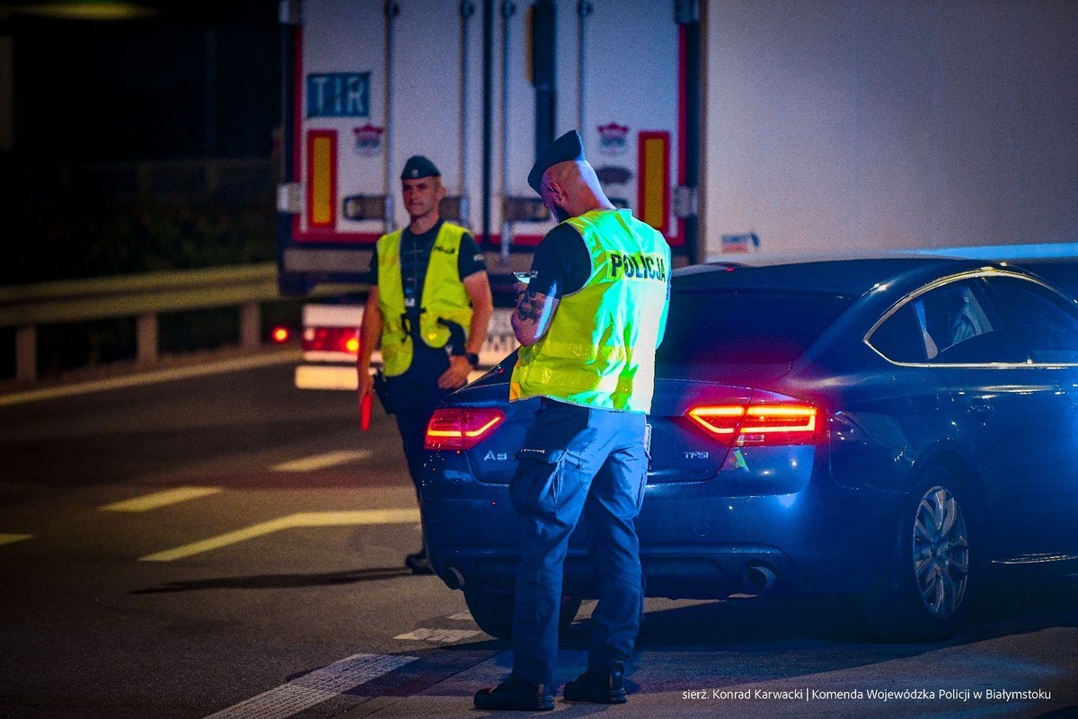 Kontrole policji na granicy z Litwą sprawiają, że łatwiej jest skontrolować więcej osób