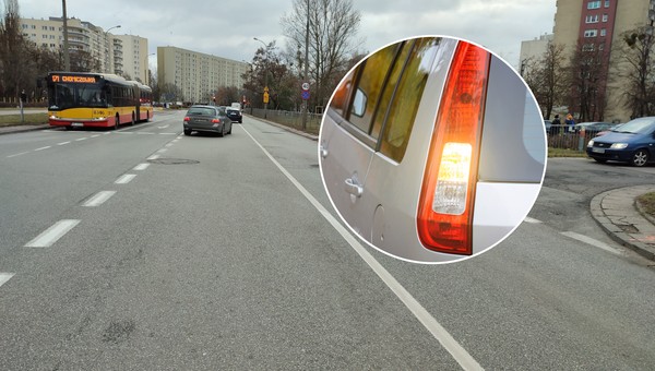 Sam kierunkowskaz nie wystarczy przed skrętem w lewo