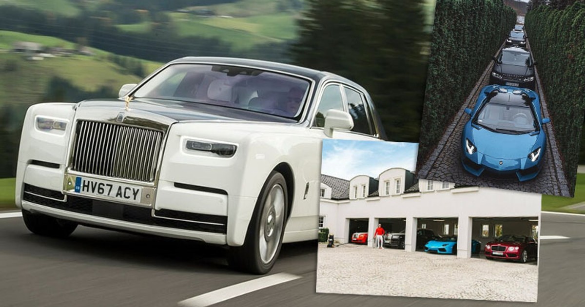 Garaż Piotra Śledzia jest niezwykły. Stoją w nim Rolls-Royce'y, Bentley i Lambo