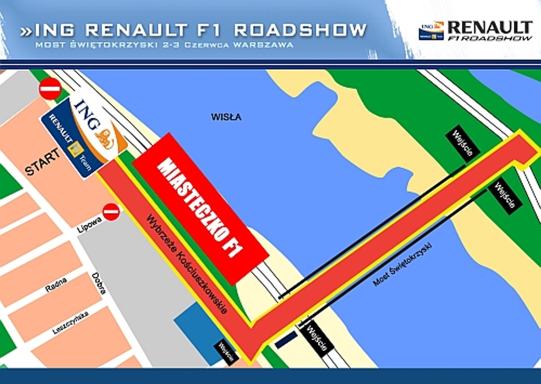 Bolid F1 na ulicach Warszawy