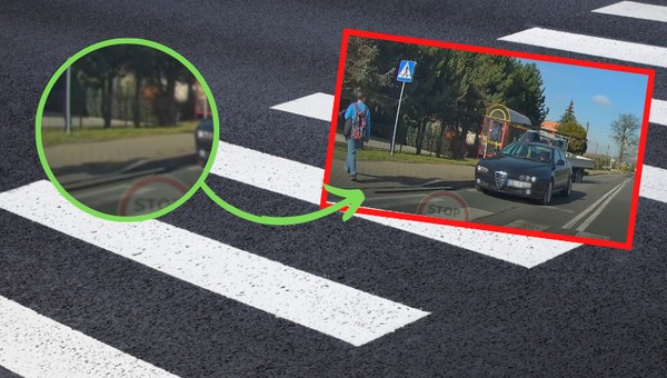 Piesza nie spodziewała się takiego zagrożenia. Pręty ominęły ją o centymetry [WIDEO]