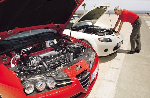 Alfa Romeo Spider, mazda mx-5 - Klasyczny duet