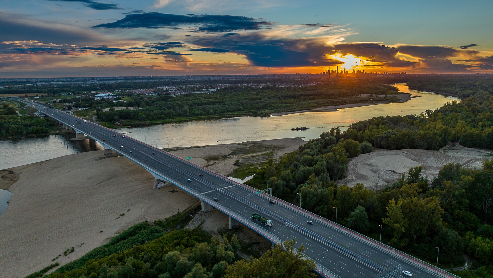 Droga S2 w ciągu Południowej Obwodnicy Warszawy - most na Wiśle