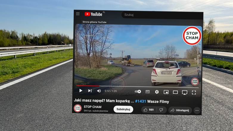 Do napędu auta z przyczepą wykorzystał łyżkę koparki