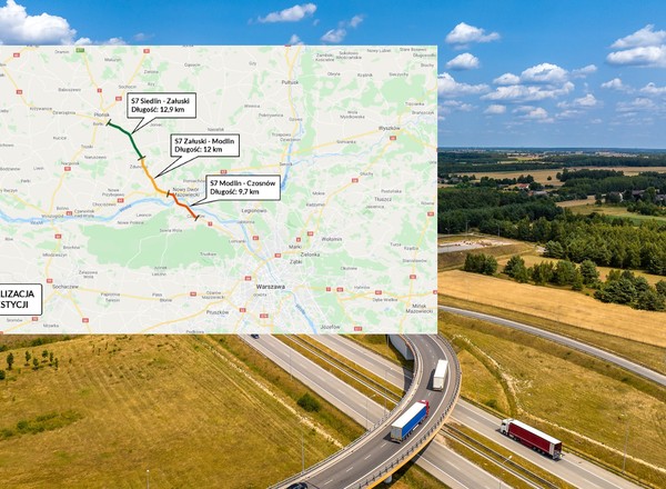 Kiedy kierowcy dostaną ostatnie odcinki S7 na północ od Warszawy? Jest data