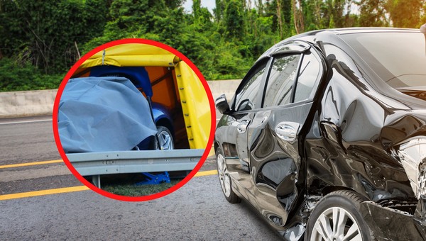 Kierowca Ferrari Roma wjechał między barierki. Wyciągnięcie auta trwało kilka godzin