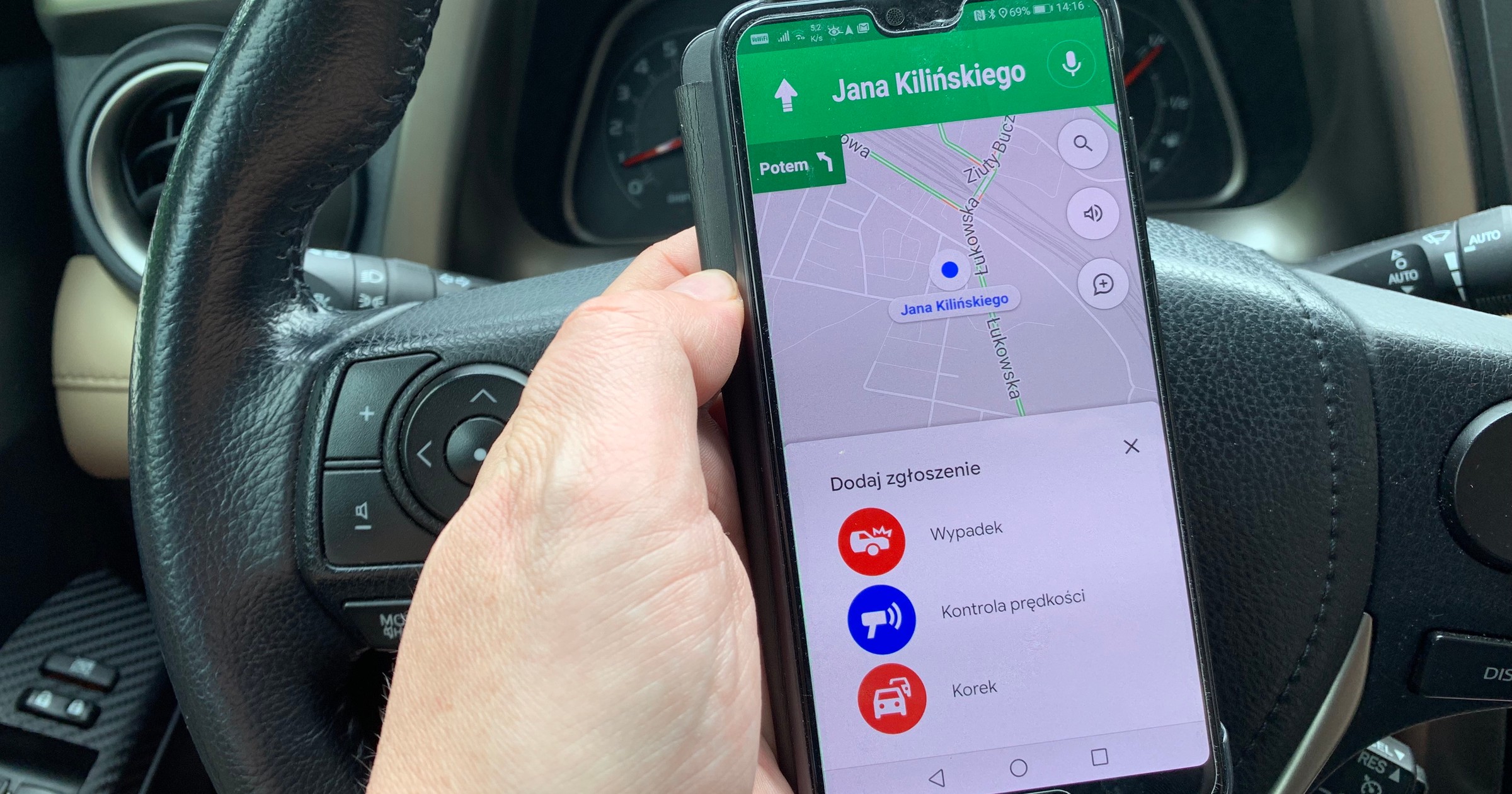 Google Maps z funkcją ostrzegania