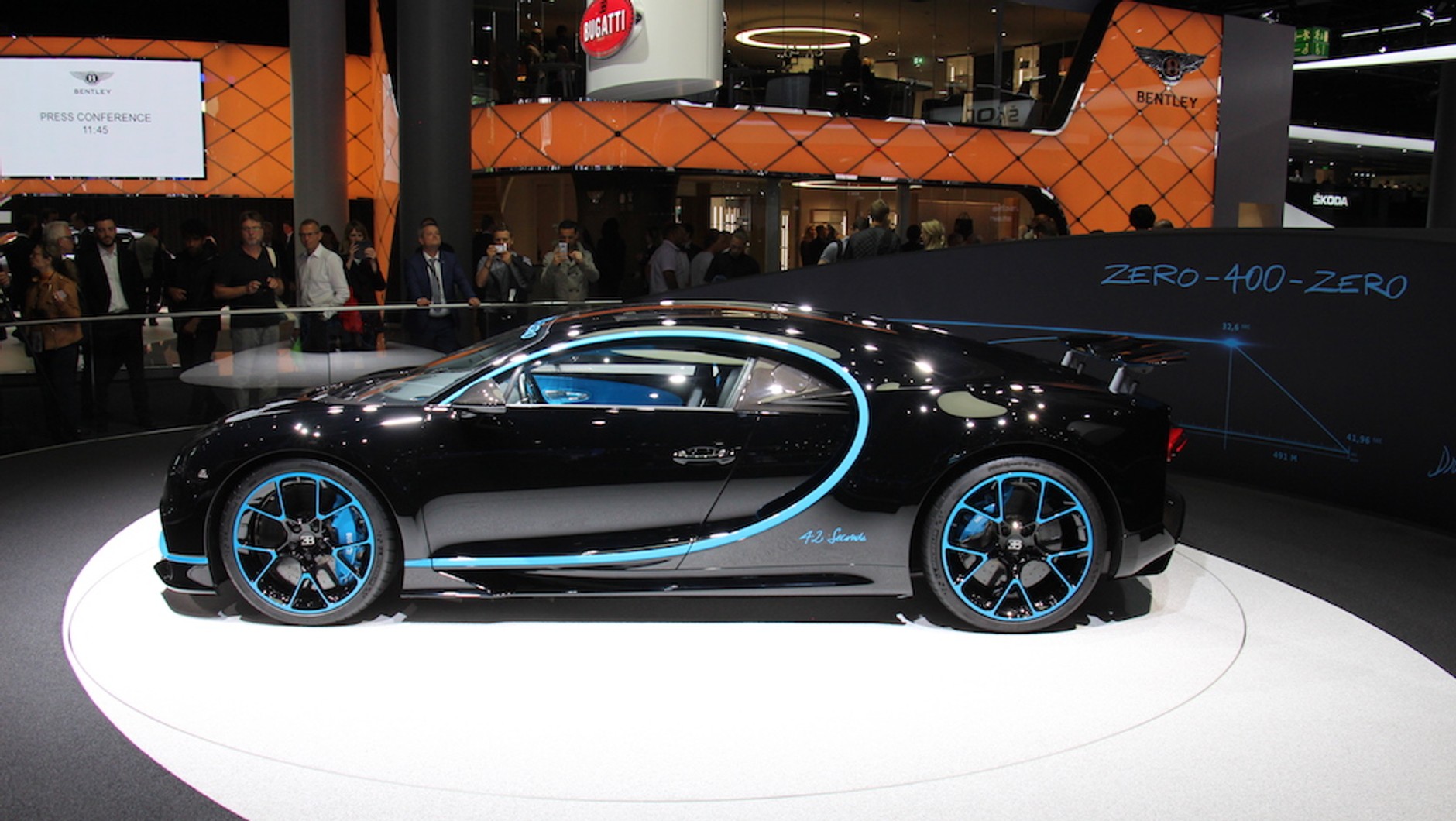 Bugatti Chiron na salonie we Frankfurcie