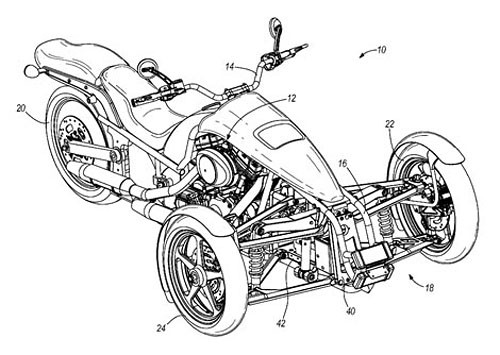 Harley-Davidson zarejestrował patent na trójkołowca
