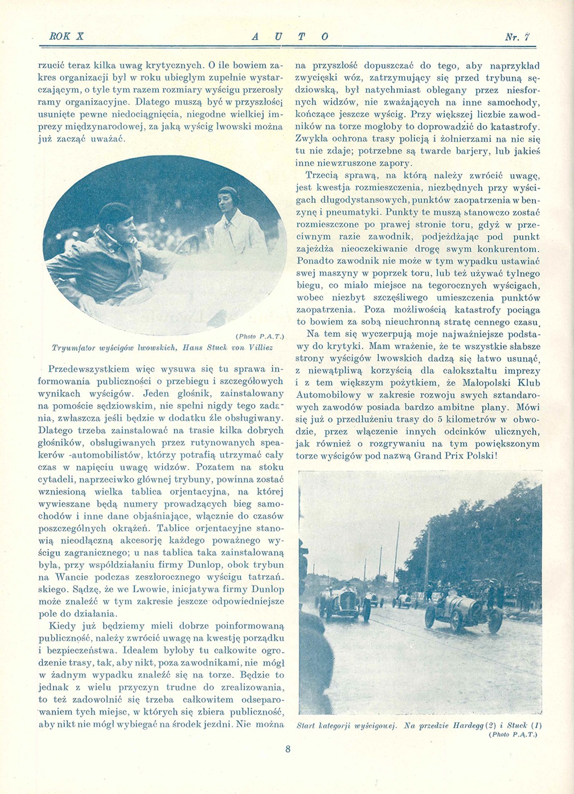 Wyścig we Lwowie w 1931 r.