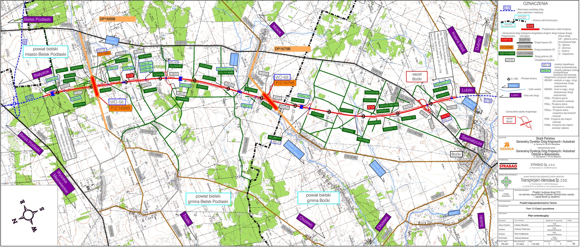 Plan orientacyjny odc. S19 Bielski — Boćki