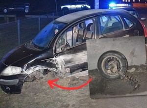 Pijany wjechał autem w mur. Takiej desperacji policjanci dawno nie widzieli