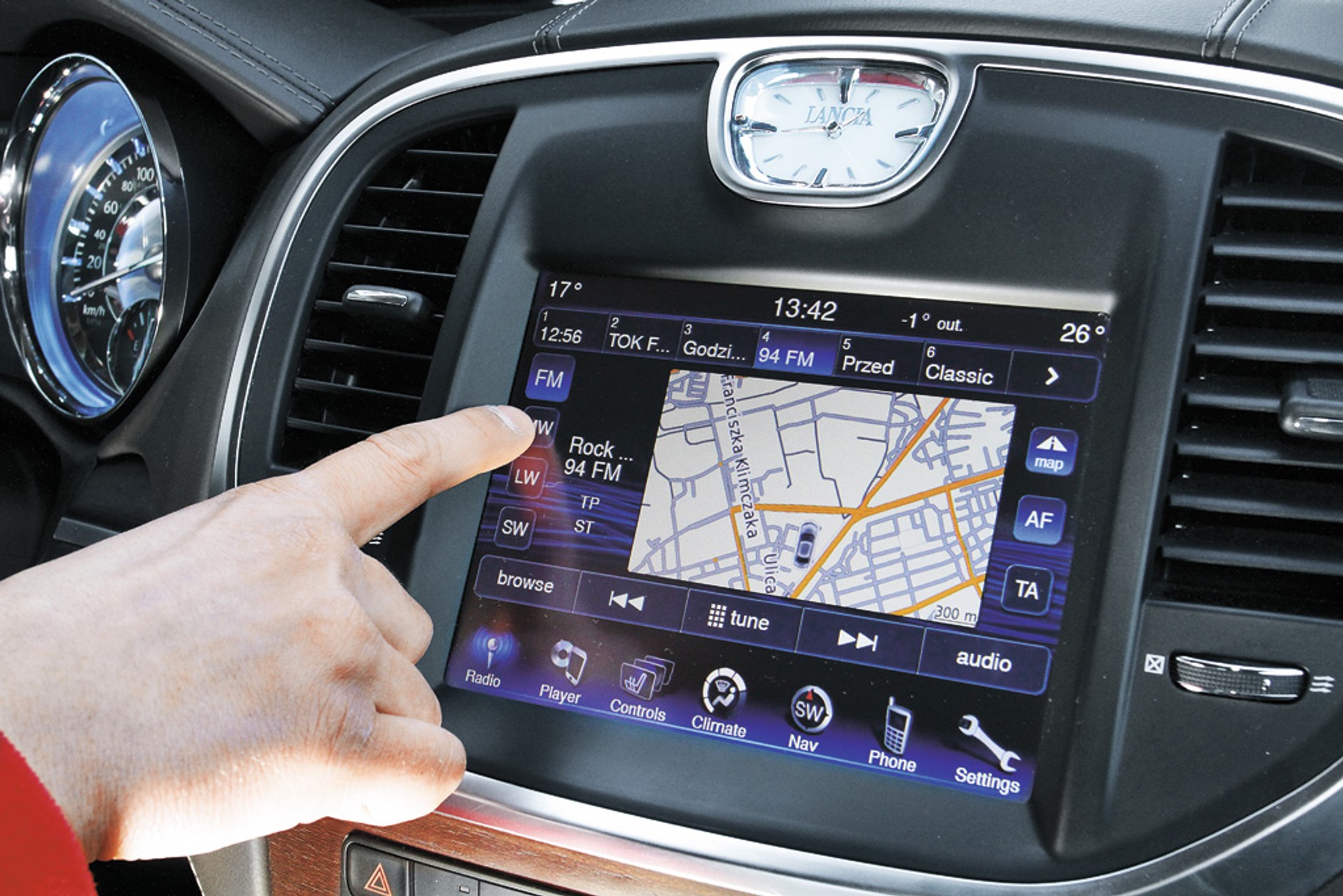 Lancia Thema – konsola środkowa