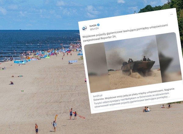 Urlopowicze w Dziwnowie przecierali oczy ze zdumienia. Po plaży jechały wojskowe transportery
