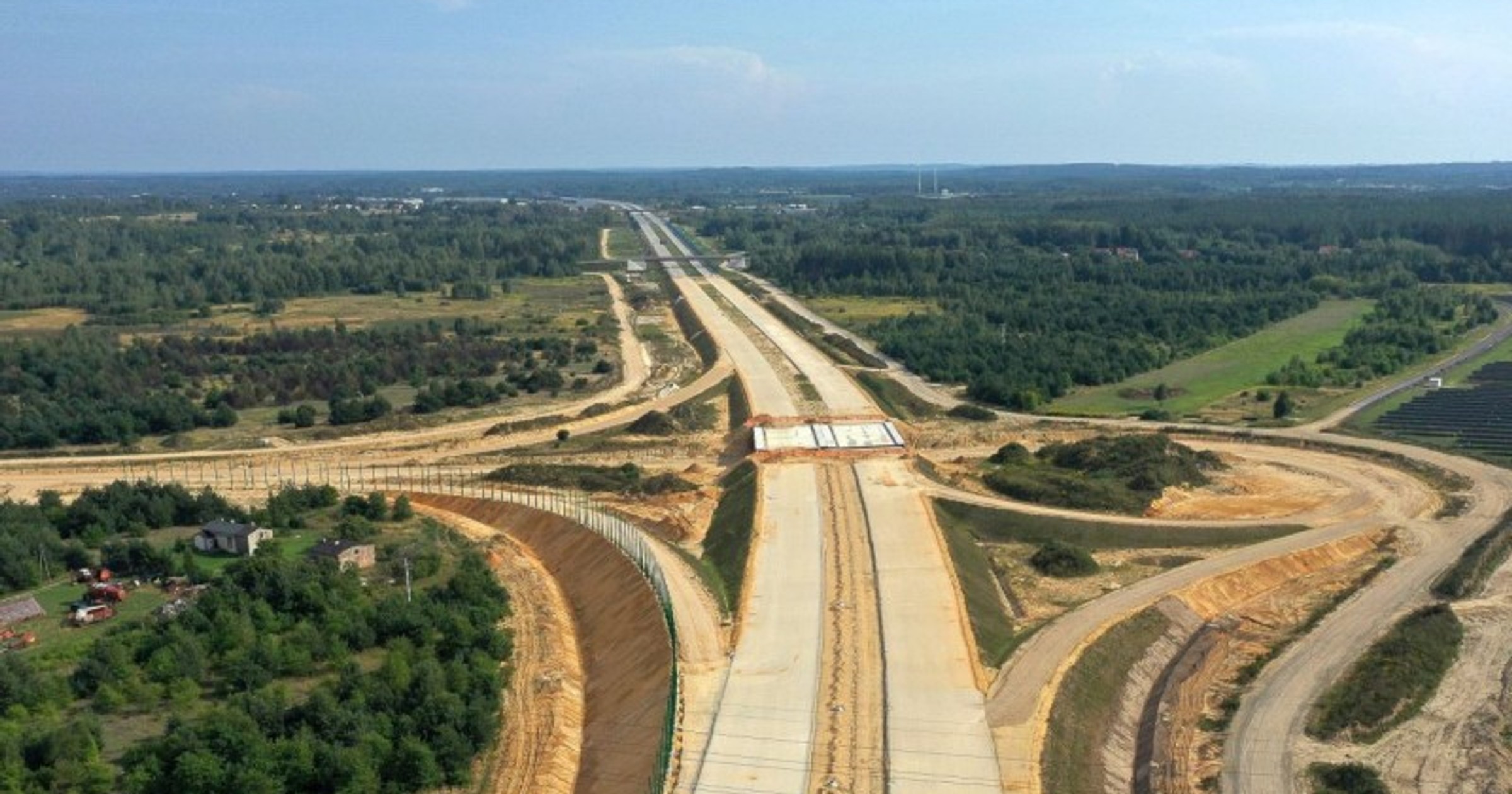 Budowa autostrady A1 na wysokości Częstochowy
