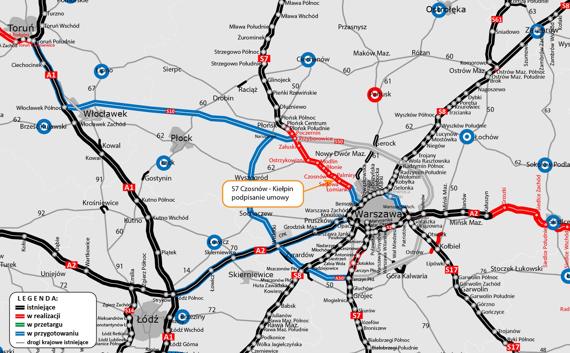 S7 Czosnów - Kiełpin