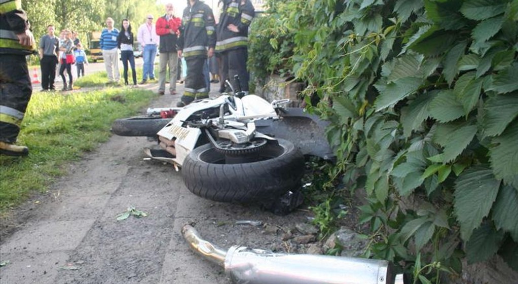 Wypadek motocyklisty