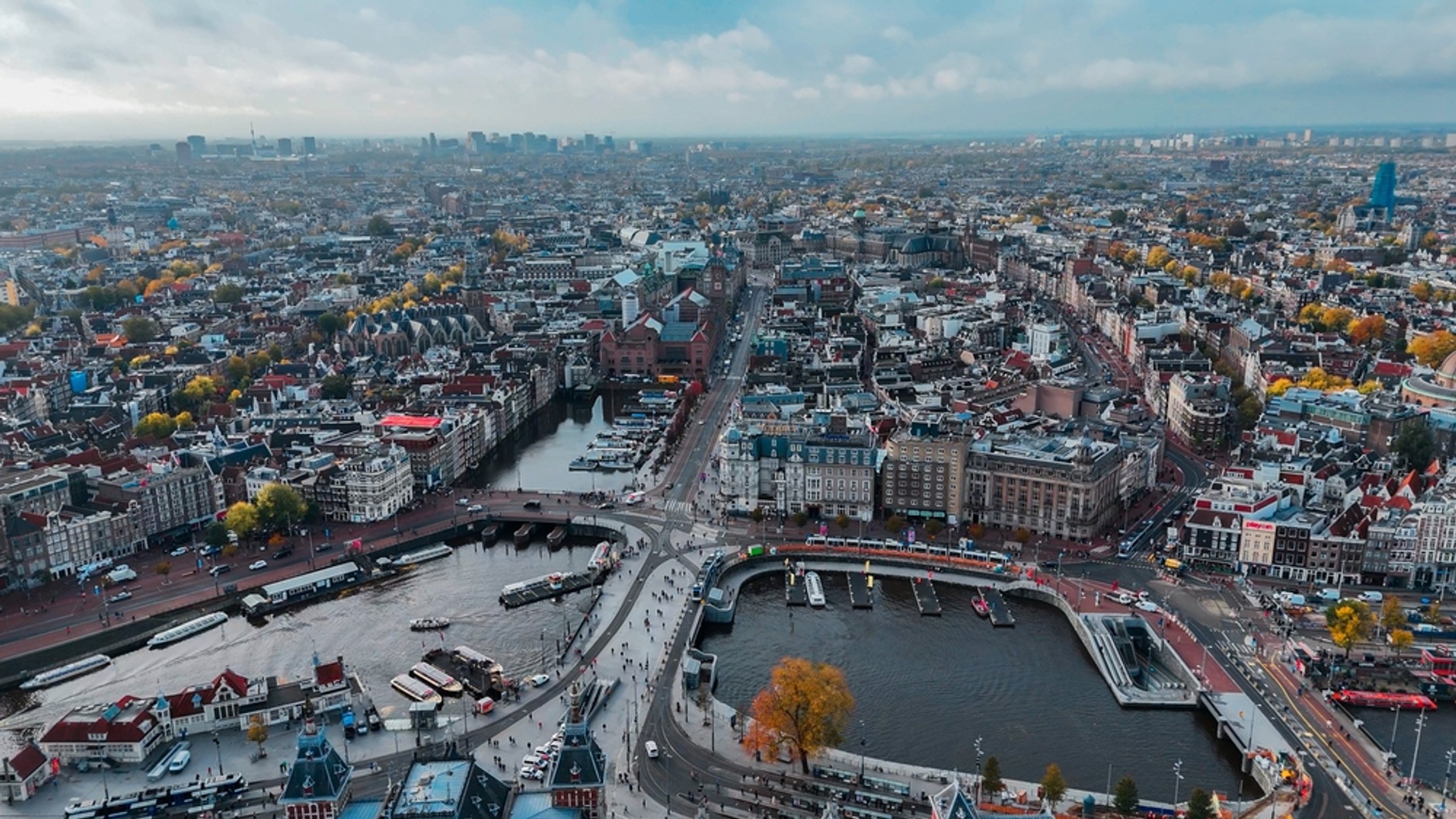 Amsterdam z lotu ptaka