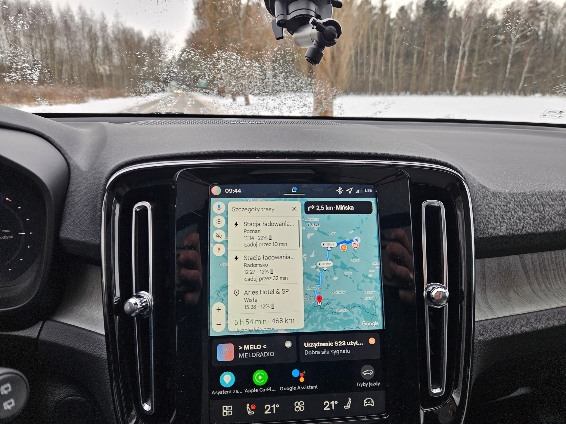 Tak wyglądała trasa zaplanowana przez standardowy planer auta. Postanowiłem jej się trzymać, na ilę się da.