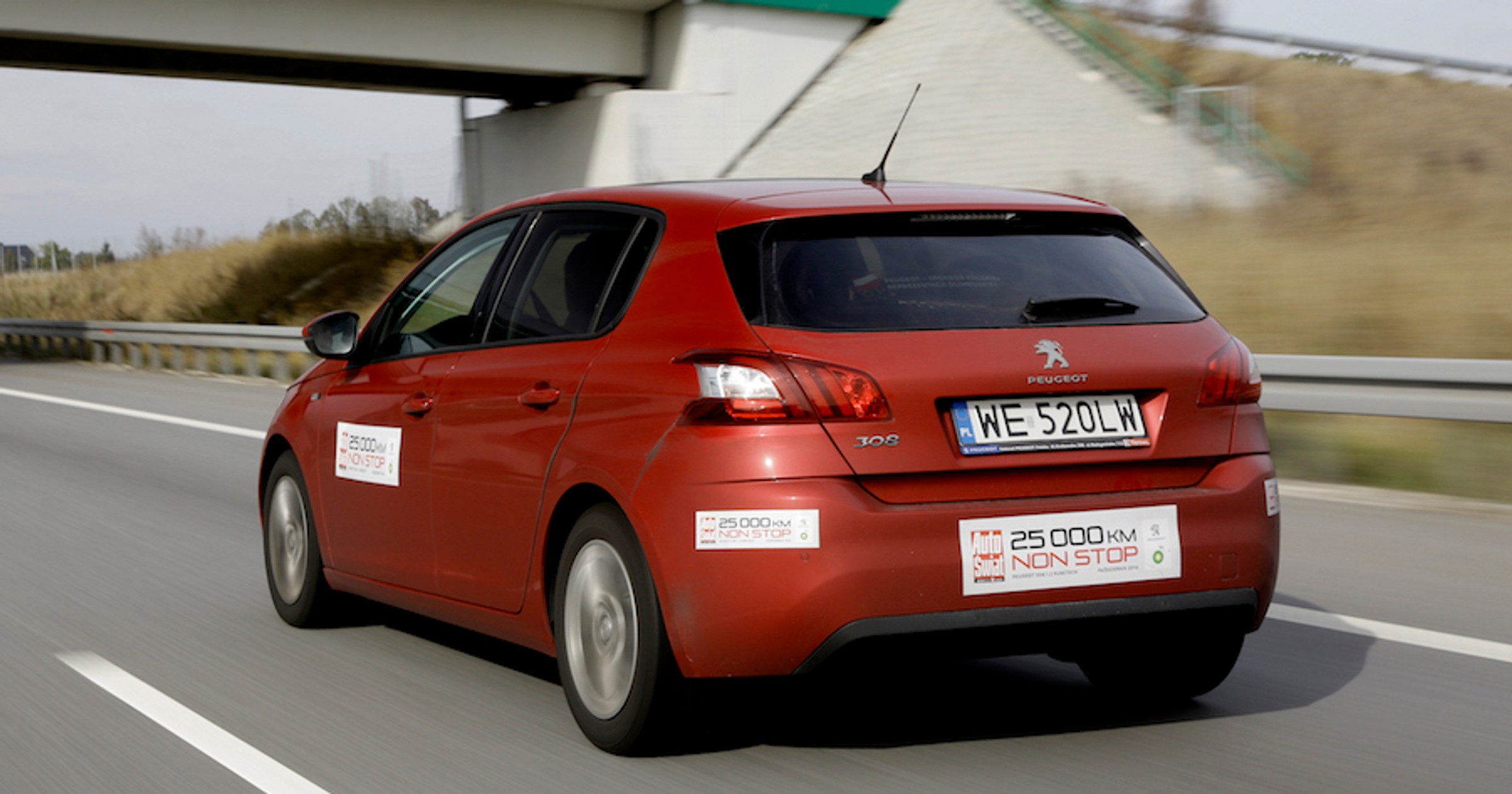 Peugeot 308: test 25 tys. km non stop