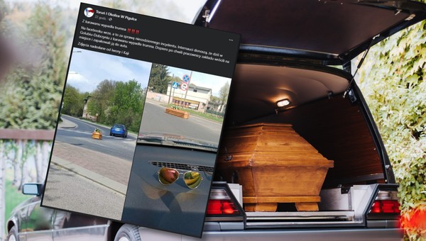 Tego na ulicy nikt się nie spodziewał. Karawan zgubił trumnę