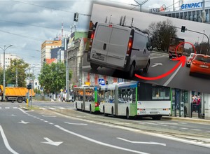 Kierowcę Mercedesa zirytowała jazda za dostawczakiem. Źle to się skończyło [WIDEO]