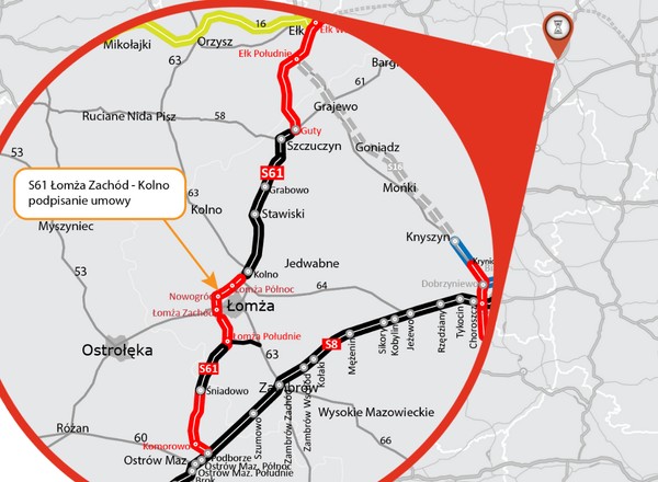 Obwodnica Łomży w ciągu S61 Via Baltica z wykonawcą. Będzie przejezdna w 2024 r.