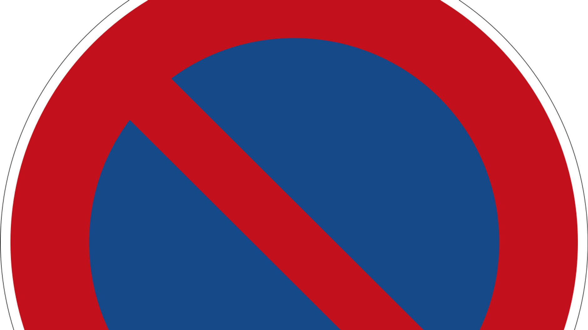 Niemiecki znak 286-20 - Zakaz postoju