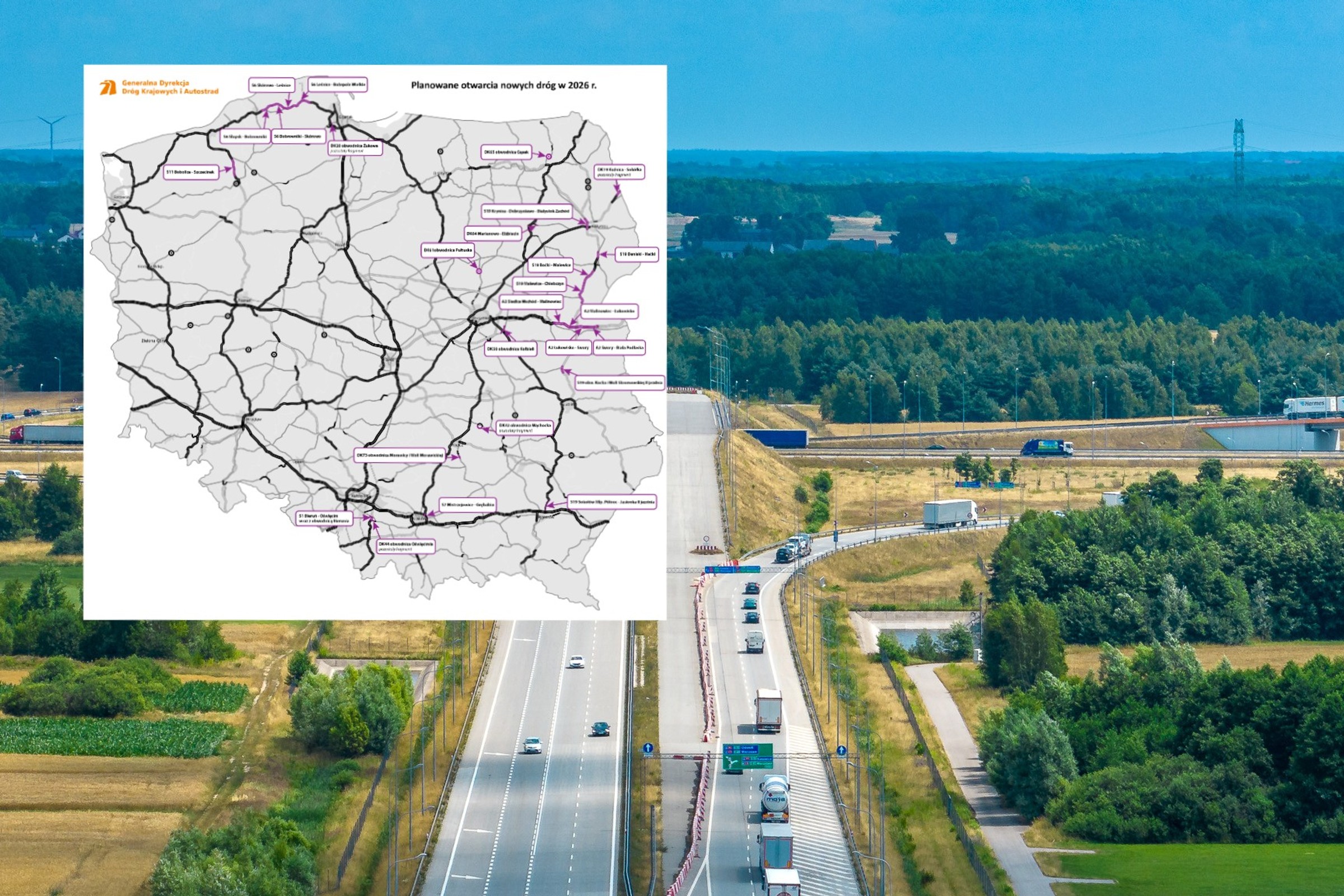 Nowe drogi w 2026 r. Te odcinki GDDKiA otworzy. Kierowcy pojadą m.in. S7, S6, S19 i A2